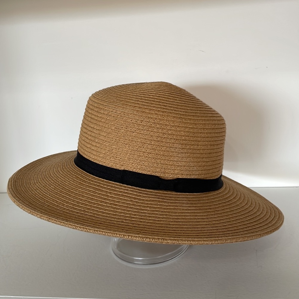 Woman’s Sun Beach Hat One Size 74% Paper Yarn 26% Polyester Natural Color - Picture 6 of 10